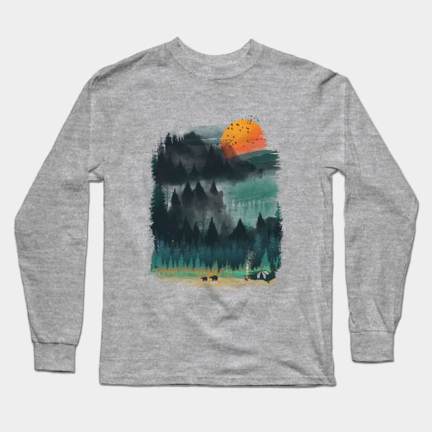 Wilderness Camp Long Sleeve T-Shirt by DANDINGEROZZ